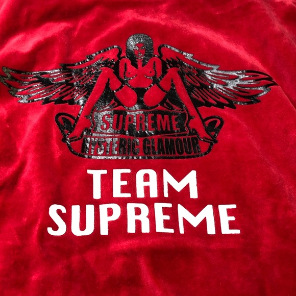 Supreme Hysteric Glamour Zip Up Velour Track Jacket Mens Small Size - Picture 4 of 7